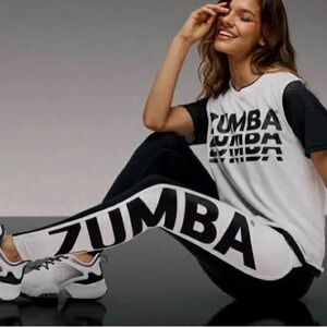 Zumba Basic High Waisted Ankle Leggings With Inserts.